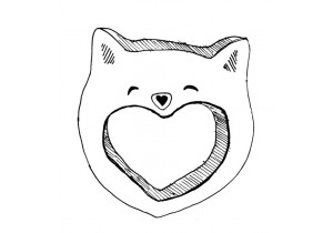 TEETHER -SMILY CAT