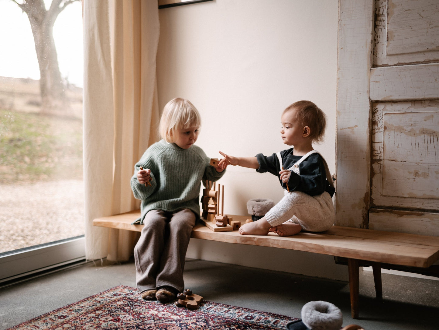 Naturalna układanka płotek - Montessori