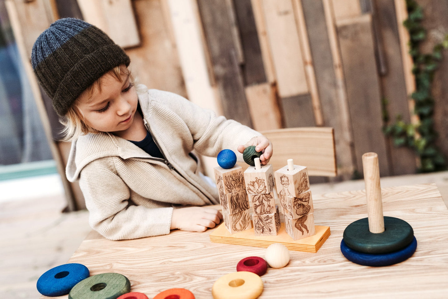 Dreamland - naturalna układanka płotek Montessori