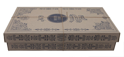 drewniane klocki w niebieskiej skrzynce XL - 63 szt