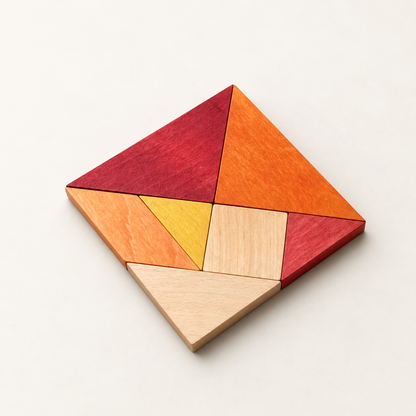 gra tangram w woreczku - barwa ciepła