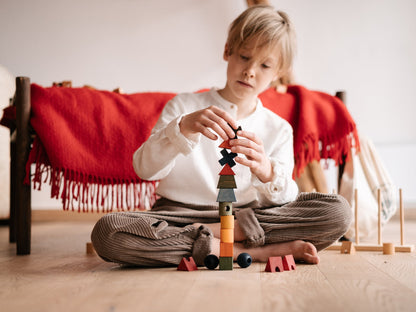 Kolorowa układanka płotek - Montessori