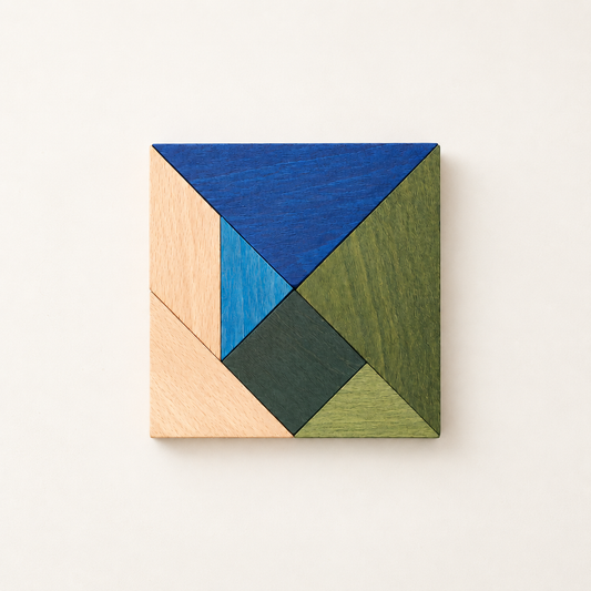 gra tangram w woreczku - barwa zimna