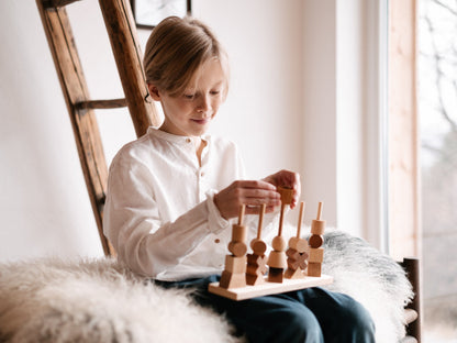 Naturalna układanka płotek - Montessori