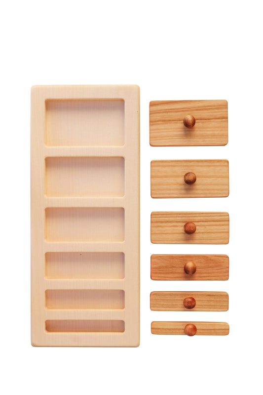 puzzle z uchwytem (szeroki-wąski) - Montessori