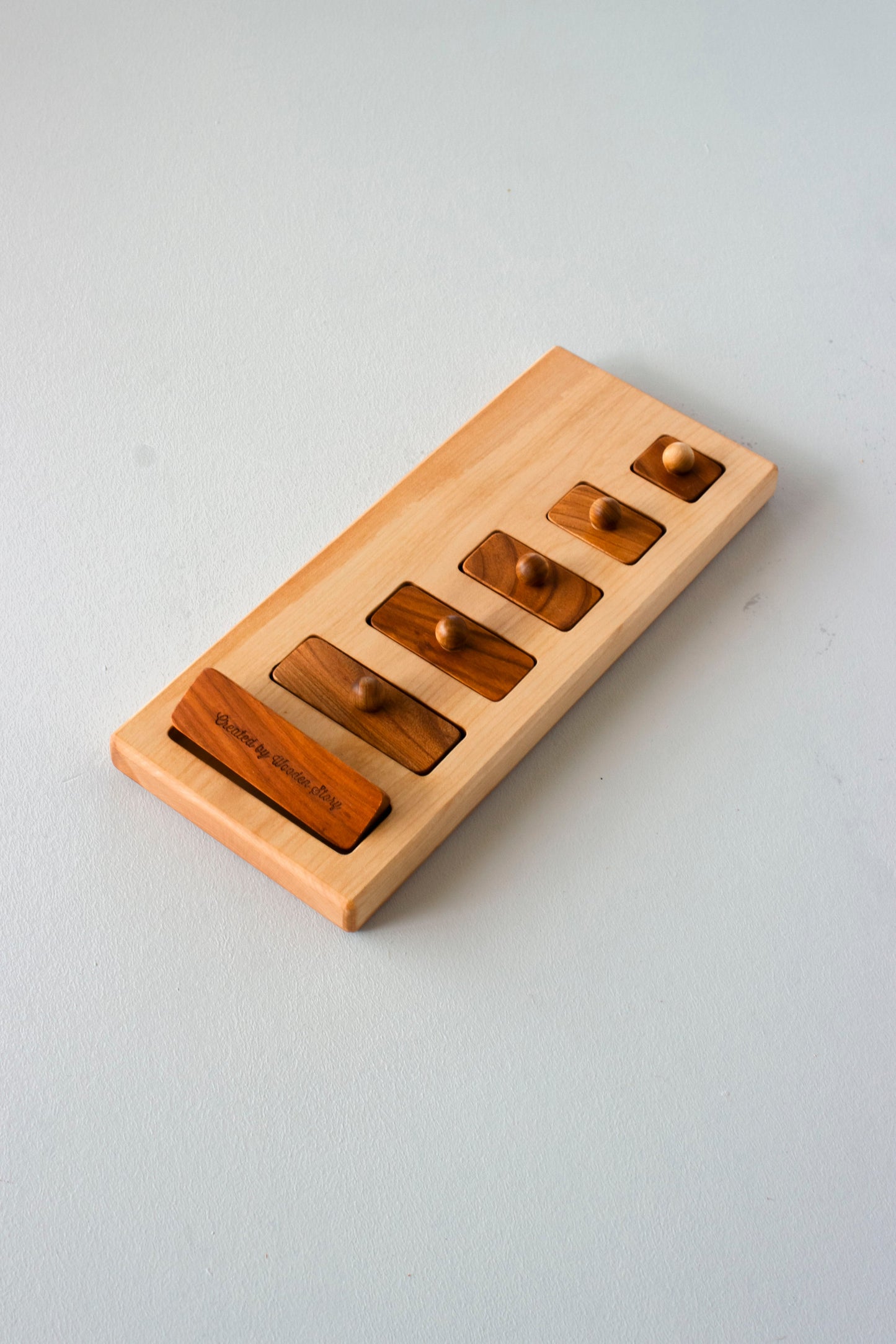 puzzle z uchwytem (długi-krótki) - Montessori