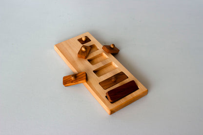 puzzle z uchwytem (długi-krótki) - Montessori