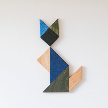 gra tangram w woreczku - barwa zimna