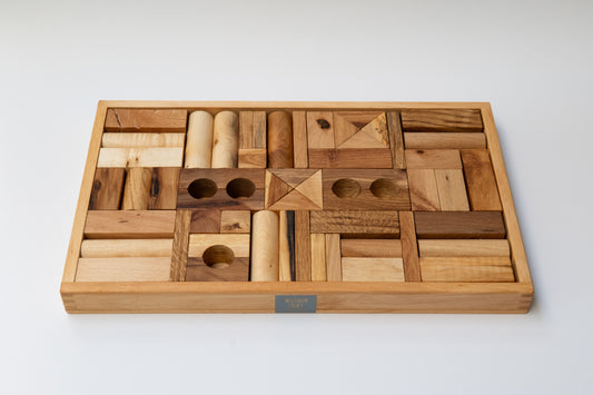 Dekoracyjne klocki w skrzynce - 54 szt