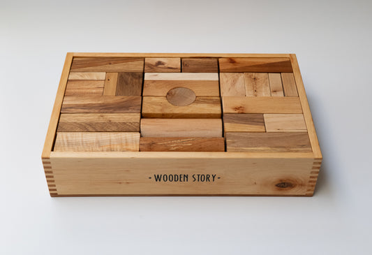 Dekoracyjne klocki w skrzynce XL - 63szt