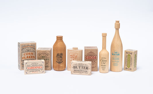 zestaw montessori market z torbą na zakupy