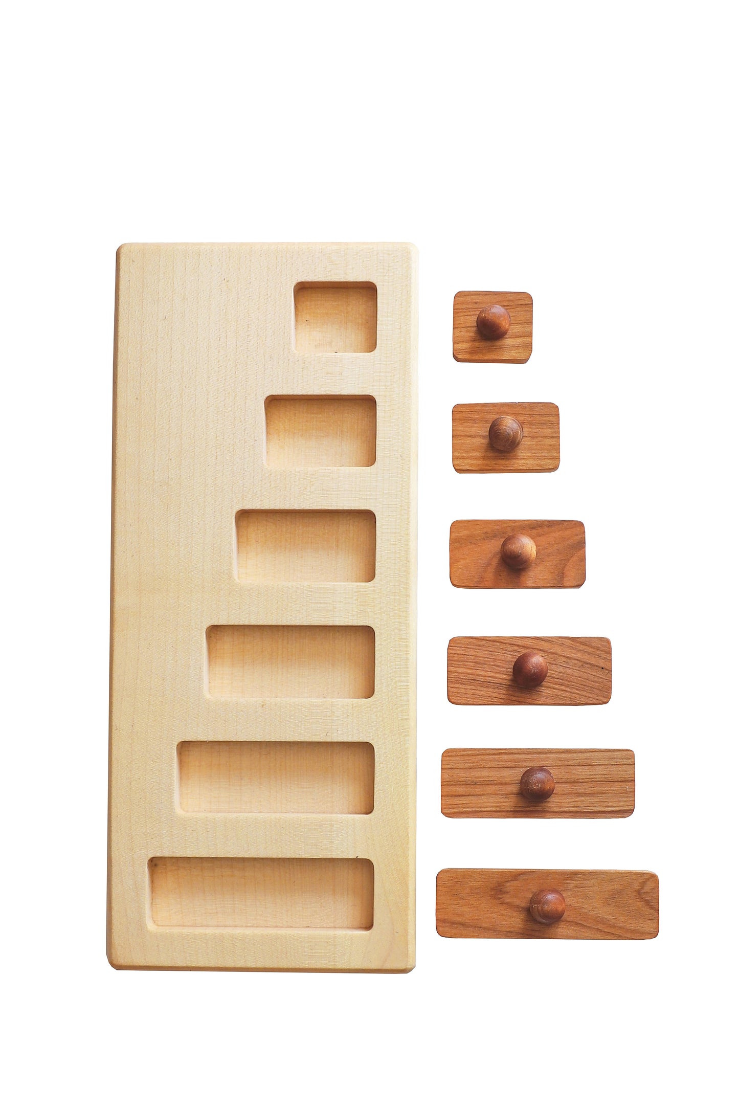 puzzle z uchwytem (długi-krótki) - Montessori