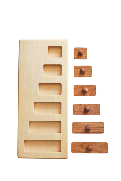 puzzle z uchwytem (długi-krótki) - Montessori